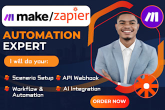 setup make com automation, make api, make com scenario, make com, made com