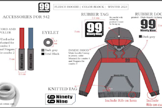 do garment technical illustrations for fashion designers