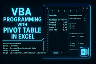 automate your excel using vba, macro, formula and dashboard
