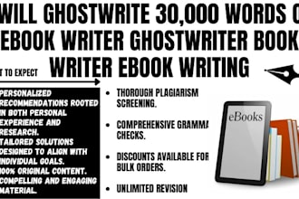 ghostwrite 30k words of original ebook related to your idea timeline and tone