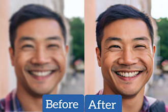 enhance, upscale, restore your blurry images and photos