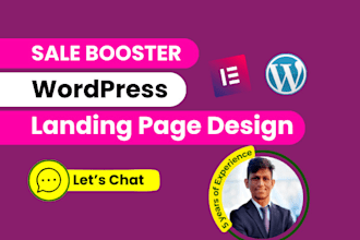high converting wordpress elementor landing page design