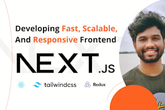 develop responsive website using nextjs, react, tailwindcss