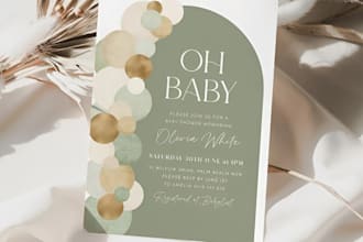 design baby shower invitation,