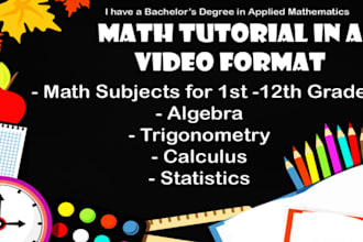 be your math tutor and help with calculus or algebra statistics mathematics assi