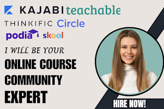setup skool online community, mighty networks circle so, podia kajabi website