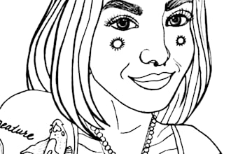 draw any sketch in line art