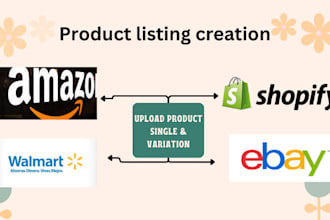 list your amazon, ebay, walmart, shopify and wayfair products