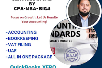provide chartered accountant CPA quickbooks bookkeeping and vat services
