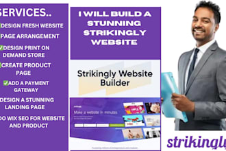 design strikingly website, redesign strikingly page and SEO,