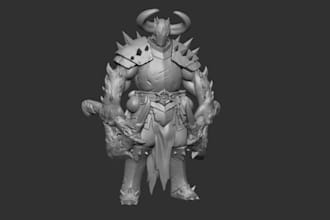 convert and resculpt your animal 2d images to 3d ztl file,miniature,cut and keys