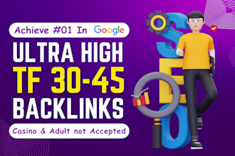 make high trust flow tf 30 plus dofollow seo backlinks