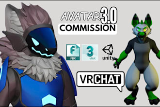 create custom VR character vrc avatar vrchat avatar for PC and quest