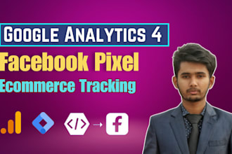 google analytics 4 setup,meta pixel,ga4 issue ecommerce tracking