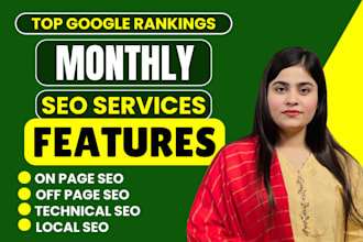provide monthly seo services with high quality dofollow backlinks