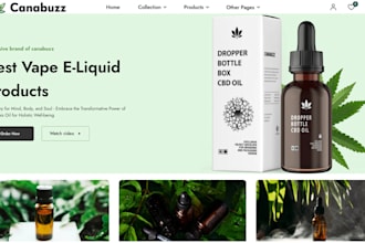 design cbd shopify store cbd website cannabis marijuana cbd gummies website