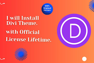 install divi theme with official license lifetime