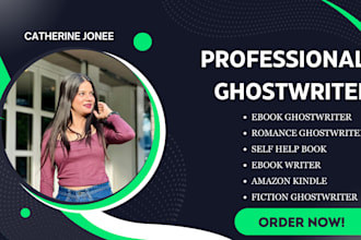 be your fiction non fiction ghostwriter, ebook writer, romance kindle amazon kdp