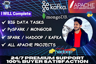 do big data analysis using apache hadoop, spark, kafka and mongodb