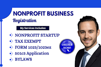 set up your nonprofit organization, tax exempt 501c3, bylaws, file 1023, 1023ez