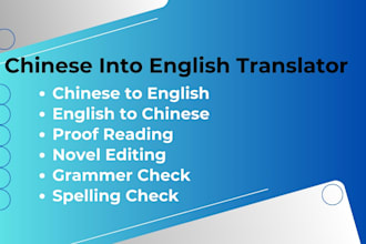 do professional translation of chinese into english,