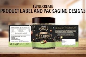 do food and cosmetic product label and packaging design