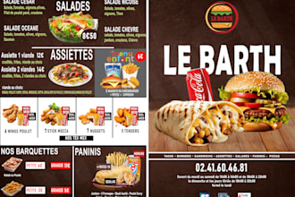 design TV menu restaurant menu digital menu board food menu