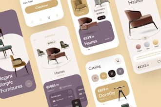 develop furniture app, furniture ecommerce store, furniture website
