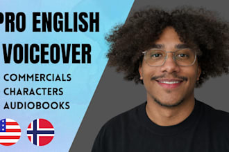 provide american or scandinavian accent english voice over