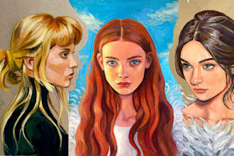 paint an outstanding traditional gouache portrait