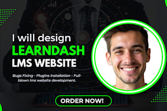 develop elearning wordpress website with learndash lms