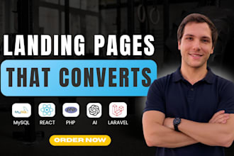 design and build a high converting next js landing page with seo