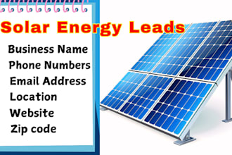 provide solar companies, installation leads list for USA