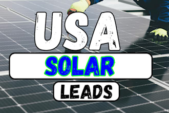 provide solar leads for USA intallation companies