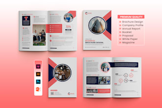 design business brochure, company profile, annual report, booklet, whitepaper