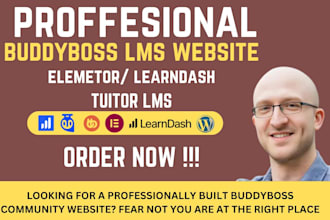 design or redesign community website with buddyboss, learnpress, learndash