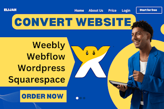 convert clone or transfer weebly, webflow, squarespace, wordpress to wix website