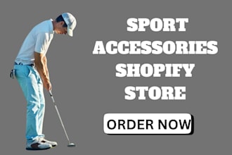 design profitable sport accessories sport shopify store sport website golf store