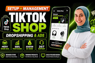 setup and manage tiktok shop dropshipping, boost shopify, tik tok shop sales