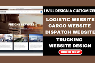 design logistics website trucking website dispatch website freight website