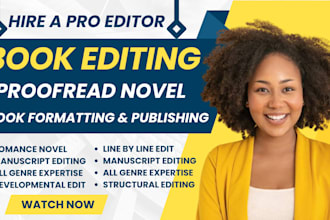 be your manuscript editor proofread fiction novel nonfiction memoir romance book