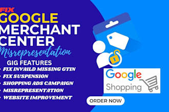 fix google merchant center suspension and misrepresentation gmc shopping ads