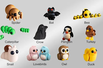 do articulated 3d toy model animal pet cute toys flexi action figure in stl, 3mf