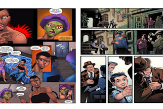 draw comic illustration manga nsfw graphic novel storyboard art superhero comic