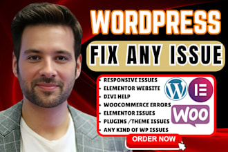 fix wordpress bug, wordpress error and woocommerce issue fast