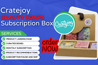 design cratejoy subscription box soap bodywash beauty shampoo scrubs website