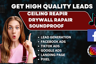 generate drywall repair leads ceiling repair soundproofing installation leads