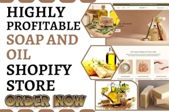 build soap and oil shopify skincare lotion oil store candle soap and oil website