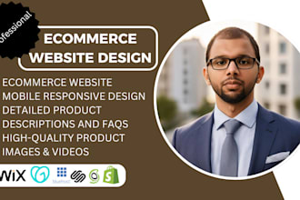 design your ecommerce website on wix, siteground, bluehost, squarespace website