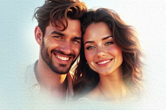 draw digital oil painting based on your photo